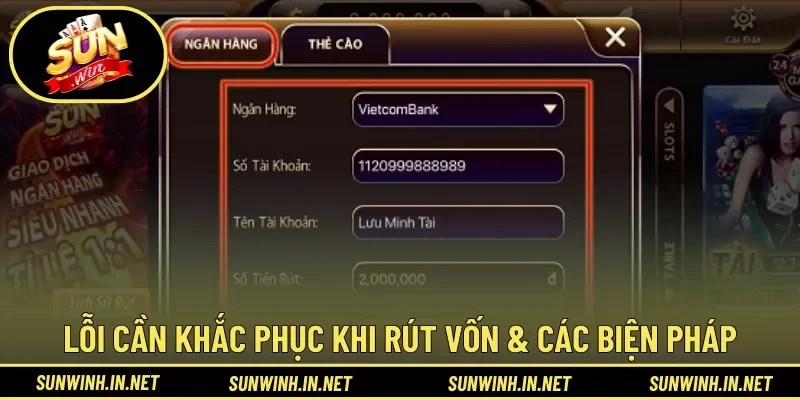 Lỗi cần khắc phục khi rút vốn & các biện pháp