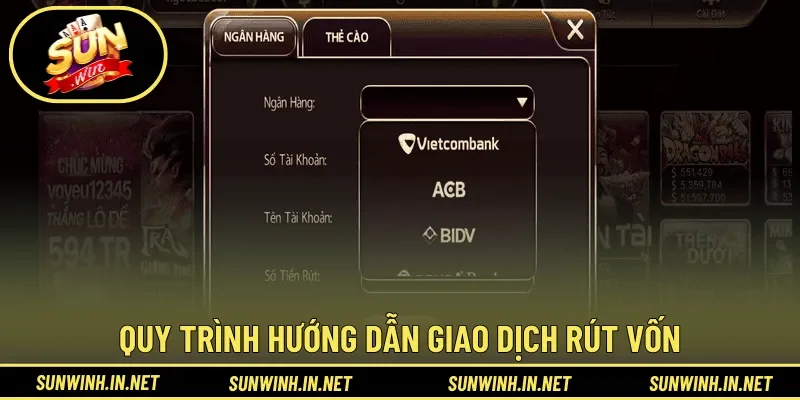 Quy trình hướng dẫn giao dịch rút vốn cho hội viên